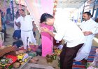 गृह ग्राम बायंग में श्रीरामनाम सप्ताह यज्ञ में शामिल हुए वित्त मंत्री चौधरी