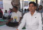 छत्तीसगढ़ महतारी और भगवान धनवंतरि की वंदना से सारंगढ़ में योग दिवस का शंखनाद