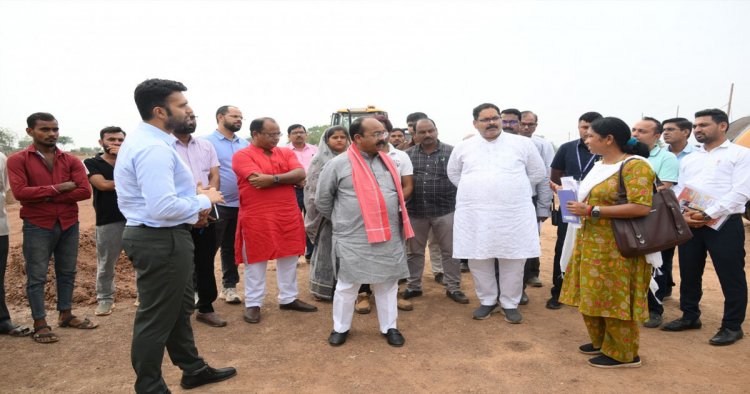 उप मुख्यमंत्री अरुण साव ने इंटिग्रेटेड स्पोर्ट्स स्टेडियम का किया स्थल निरीक्षण