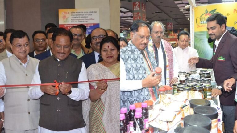 दिल्ली के भारत मंडपम में छत्तीसगढ़ पवेलियन बना आकर्षण का केंद्र, CM साय ने फीता काटकर किया उद्घाटन