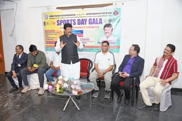 इनकम टैक्स बार एसोसिएशन, रायपुर एवं आईसीएआई रायपुर शाखा द्वारा संयुक्त रूप से आयोजित टू-डे स्पोर्ट्स गाला का शुभारंभ उत्साहपूर्ण माहौल में हुआ