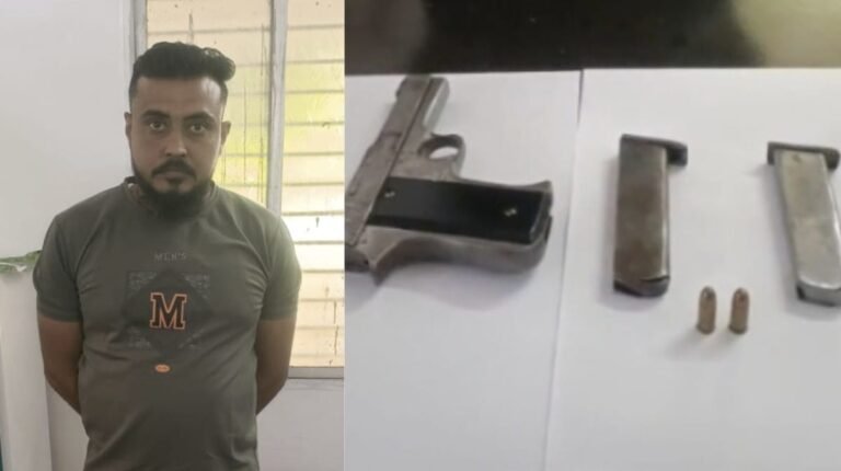 पिस्टल और जिंदा कारतूस के साथ बबलू बाटली