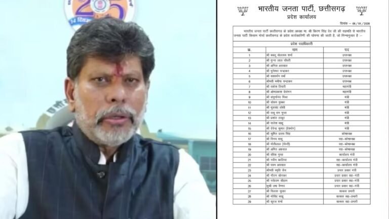 भाजपा किसान मोर्चा छत्तीसगढ़ का बड़ा संगठनात्मक