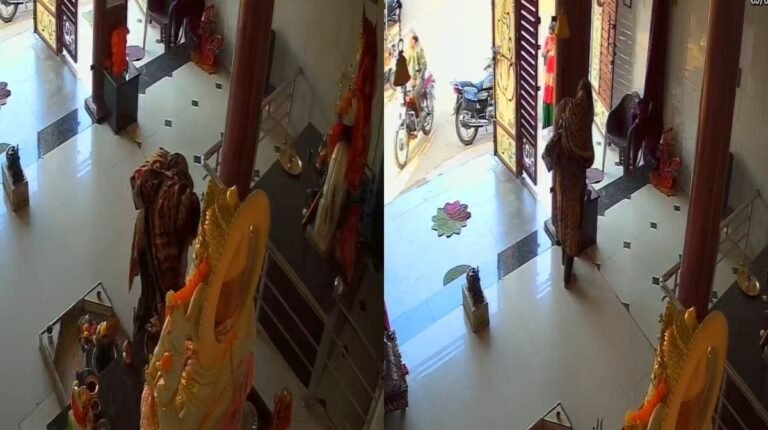 पहले मंदिर में किया भगवान को प्रणाम