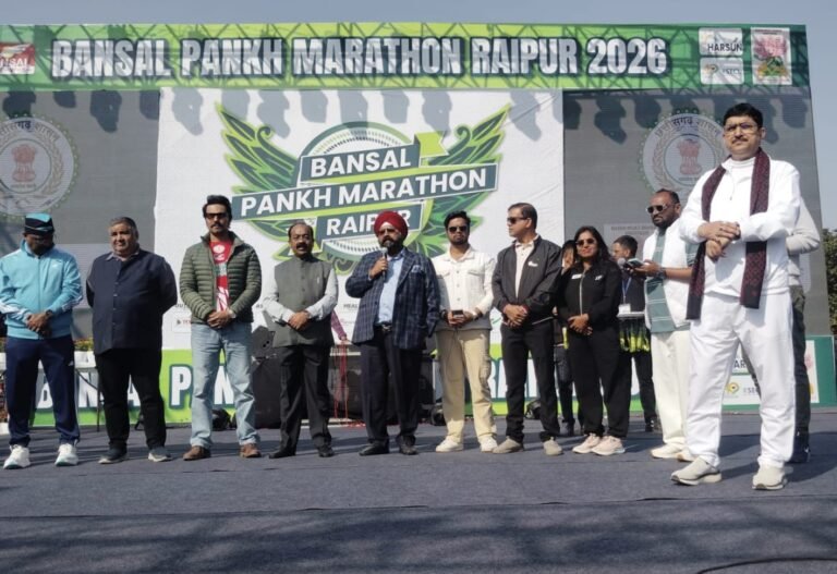 नवा रायपुर में बंसल पंख मैराथन का भव्य आयोजन