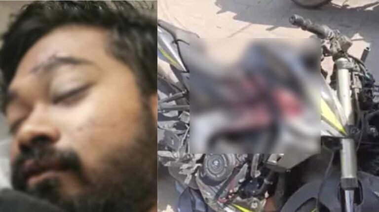 व्यस्त सड़क पर ट्रक बैक करना पड़ा भारी