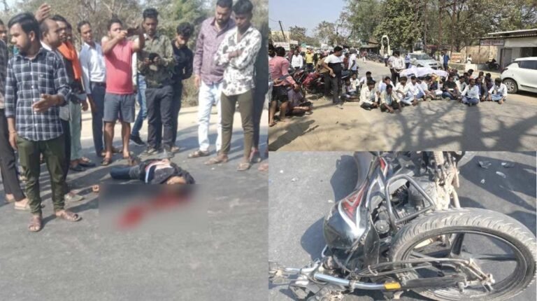 पिकअप की टक्कर से युवक की मौत, हादसे के बाद