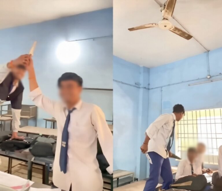 सरकारी स्कूल में अनुशासनहीनता की तस्वीर,