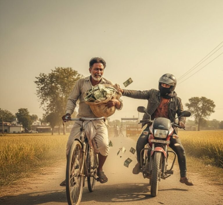 धान की रकम लेकर लौट रहे किसान से लूट