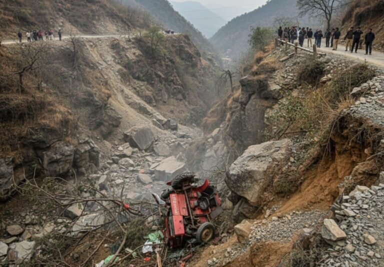 ट्रैक्टर पलटने से चालक की मौत, 5 घायल