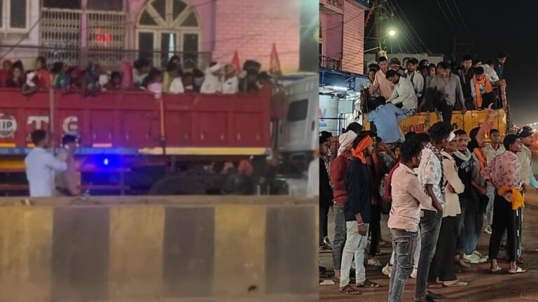 ट्रेलर में 200 से ज्यादा यात्रियों को भरकर ले